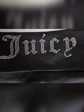 Juicy Couture Black Yoga Pant with Rhinestone 'Juicy'